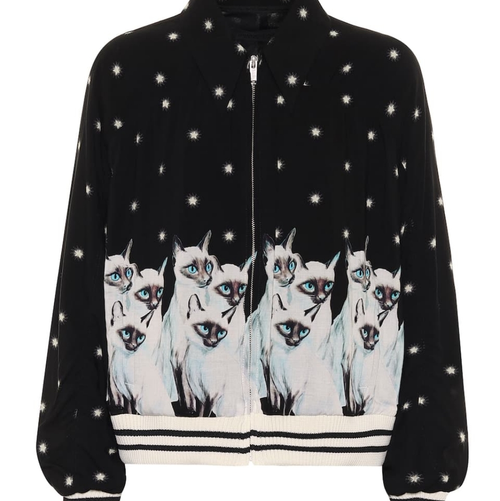 Undercover by Jun Takahashi Printed Cat Bomber Jacket